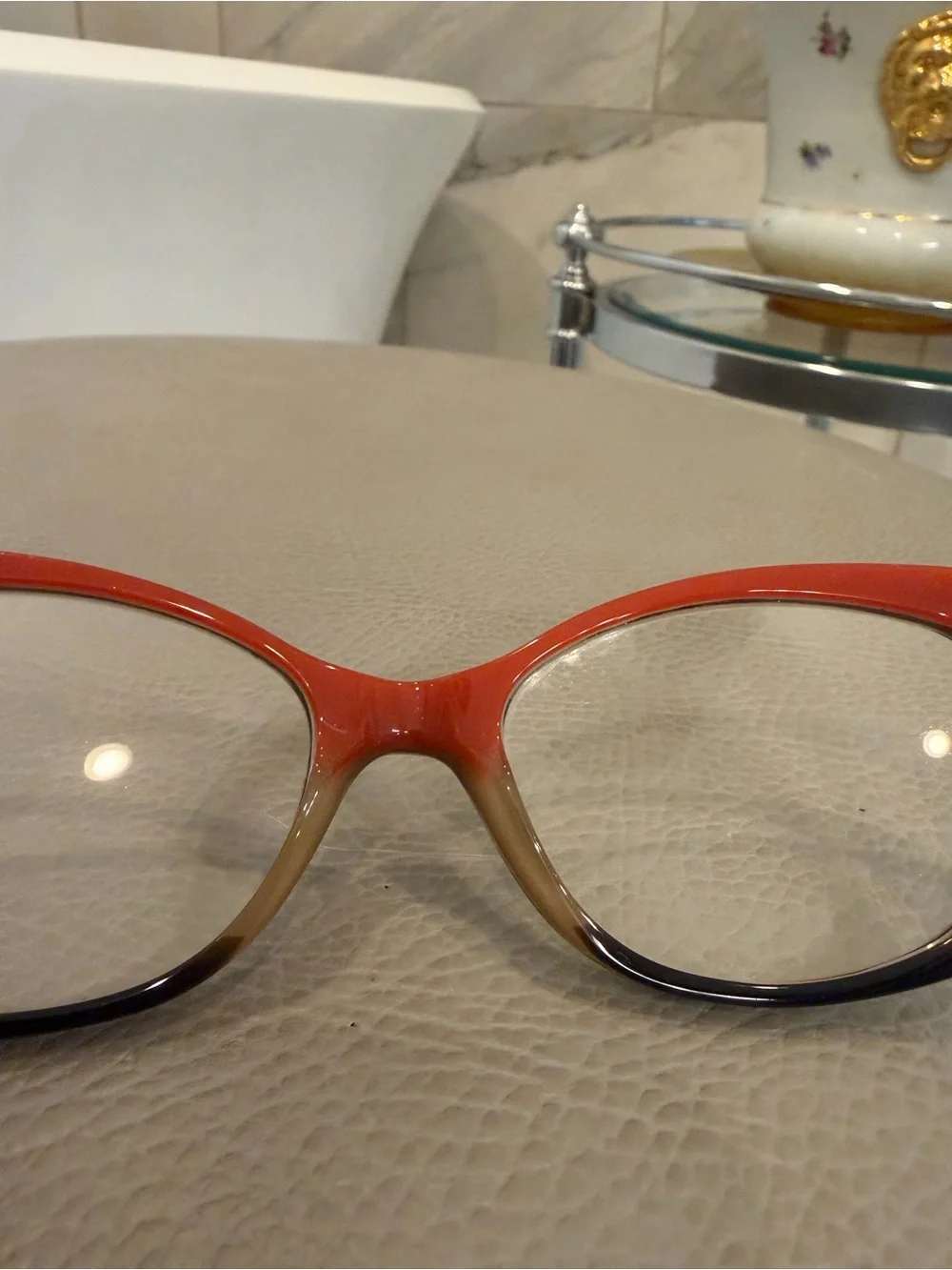 Pristine Jean Lafont Glasses Petale 1013 Brown Orange 52mm France
